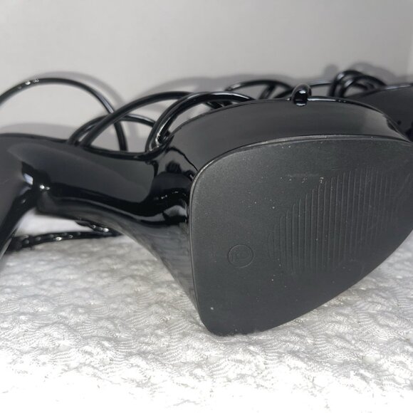 Cape Robbin Black Strappy Platform High Heels - Picture 5 of 6